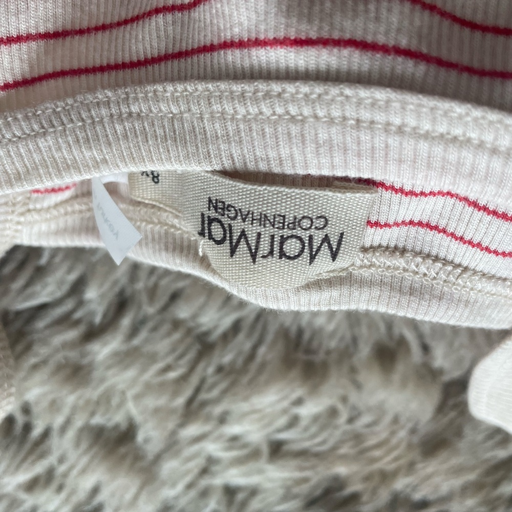 Striped Red & White Girl's Dress- MarMar - Picture 4 of 4